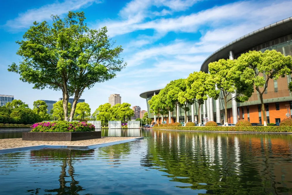 Green forest nature park
